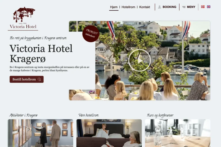 Victoria Hotel Kragerø - Bo i Kragerø sentrum og innta morgenkaffen på terrassen eller på en av de mange kafeene i Kragerø, perlen blant kystbyene.